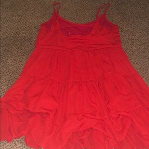 Red Ruffle Summer Dress